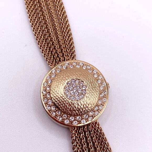 Anne Clain Locket Secret Watch Gold Tone 7 Inches - Picture 4 of 11